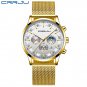 M-Gold_Men Watches Quartz Steel  Luxury Calendar Watch Sports Chronograph Clock