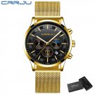 M-Gold black box_Men Watches Quartz Steel  Luxury Calendar Watch Sports Chronograph Clock
