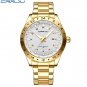 Gold_Watch for Men Casual Style Stainless Steel Simple Business Quartz Wristwatches with Date High Q