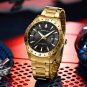 Gold box_Watch for Men Casual Style Stainless Steel Simple Business Quartz Wristwatches with Date Hi