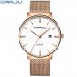 black silver_Men Watch Quartz Casual Ultra-thin Wristwatches with Date