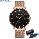 gold black box_Men Watch Quartz Casual Ultra-thin Wristwatches with Date