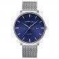 silver blue_Men Watch Quartz Casual Ultra-thin Wristwatches with Date