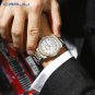 Gold white box_Men's Luxury Quartz Watch Men Stainless Steel Waterproof Sports Luminous Clock