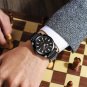 Black_Watches Men Simple Thin Date Luxury Stainless Steel Quartz Luminous Clock Silver