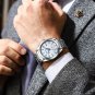 Gold_Watches Men Simple Thin Date Luxury Stainless Steel Quartz Luminous Clock Silver