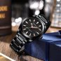 Silver box_Watches Men Simple Thin Date Luxury Stainless Steel Quartz Luminous Clock Silver