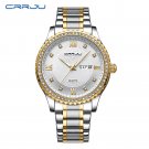 Gold white_Men's Watch Waterproof Luminous  Luxury Sports Quartz Military with Auto Date