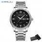 Silver black box_Men's Watch Waterproof Luminous  Luxury Sports Quartz Military with Auto Date
