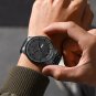 Black_Business Men Luxury Watches Stainless Steel Quartz Auto Date Clock with Luminous Hands