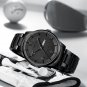 Gold box_Business Men Luxury Watches Stainless Steel Quartz Auto Date Clock with Luminous Hands