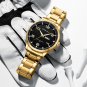 Silver_Business Men Luxury Watches Stainless Steel Quartz Auto Date Clock with Luminous Hands