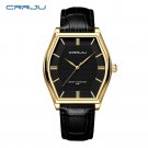 Black gold_Ultra Thin Quartz Watch for Men Casual Slim Mesh Steel Waterproof Sport Wristwatch