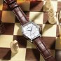 Brown box_Ultra Thin Quartz Watch for Men Casual Slim Mesh Steel Waterproof Sport Wristwatch