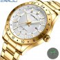 Black box_Men Watch Quartz Wristwatches for Men Golden Clock Stainless Steel Male Watches with Lumin