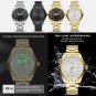 Silver_Men Watch Quartz Wristwatches for Men Golden Clock Stainless Steel Male Watches with Luminous