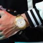Silver_Men Watch Quartz Wristwatches for Men Golden Clock Stainless Steel Male Watches with Luminous