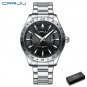 Silver box_Men Watch Quartz Wristwatches for Men Golden Clock Stainless Steel Male Watches with Lumi