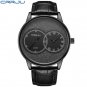 A-Black_Casual Minimalista Quartz Men's Watches with Leather Strap Simple Luminous Hands Male Clock