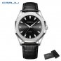 Black box_Casual Minimalista Quartz Men's Watches with Leather Strap Simple Luminous Hands Male Cloc