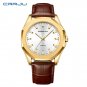 Gold_Casual Minimalista Quartz Men's Watches with Leather Strap Simple Luminous Hands Male Clock