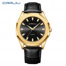Gold black_Casual Minimalista Quartz Men's Watches with Leather Strap Simple Luminous Hands Male Clo