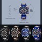 Black rose_Men Watch Quartz Sports Business Luxury Silicone Watch 3ATM Waterproof Date Clock with Lu