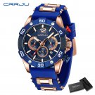 Blue box_Men Watch Quartz Sports Business Luxury Silicone Watch 3ATM Waterproof Date Clock with Lumi