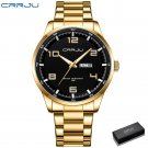 Gold box_Stainless Steel Quartz Casual Business Watches for Men Luminous Hands Clock