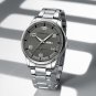 Silver box_Stainless Steel Quartz Casual Business Watches for Men Luminous Hands Clock