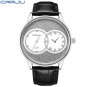 A-Silver_Mens Watches  Luxury Quartz Watch Men Casual  Waterproof Sport Watch with Leather Strap