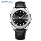 Black_Mens Watches  Luxury Quartz Watch Men Casual  Waterproof Sport Watch with Leather Strap