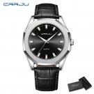 Black box_Mens Watches  Luxury Quartz Watch Men Casual  Waterproof Sport Watch with Leather Strap