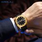 Black box_Mens Watches Luxury Quartz Watch Men Casual Waterproof Sport Watch with Leather Strap
