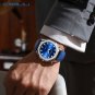 Black box_Mens Watches Luxury Quartz Watch Men Casual Waterproof Sport Watch with Leather Strap