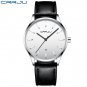 brown white BOX_Watches Mens Casual Waterproof Leather Strap Quartz with Date