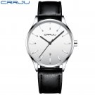 silver white_Watches Mens Casual Waterproof Leather Strap Quartz with Date
