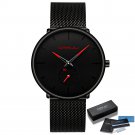 black red BOX_Men Watch  Watch Women Quartz Dress Watch for Men Dress Watches Unisex Ultra Thin Wris