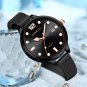 black BOX_Women Watch Woman's Luminous Quartz Waterproof Wristwatch Black Mesh Strap Ladies Dress w