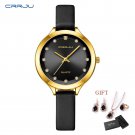 Black_5pcs Set Watches Women Leather Band Ladies Watch Simple Casual Women's Analog WristWatch Brace