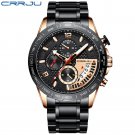 Black Rose Gold_Men Watch Classic Business Waterproof Chronograph Quartz Wristwatch Casual Date Disp