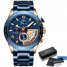 Blue Box_Men Watch Classic Business Waterproof Chronograph Quartz Wristwatch Casual Date Display Clo