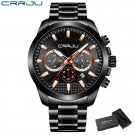 Black Rose box_Mens Watches Stainless Steel  Luxury Multi-function Chronograph Quartz Wristwatch