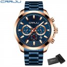 Blue box_Mens Watches Stainless Steel  Luxury Multi-function Chronograph Quartz Wristwatch