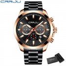 Rose Black box_Mens Watches Stainless Steel  Luxury Multi-function Chronograph Quartz Wristwatch