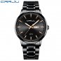 black_Men Watch Quartz Waterproof Sport  Luxury Business Steel Wristwatch with date