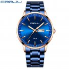 blue_Men Watch Quartz Waterproof Sport  Luxury Business Steel Wristwatch with date