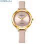 Pink_Luxury Rhinestones Rose Dial Watches with Stainless Steel Band  Quartz Wristwatches for Women
