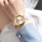 Pink_Luxury Rhinestones Rose Dial Watches with Stainless Steel Band Quartz Wristwatches for Women