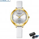 White with box_Luxury Rhinestones Rose Dial Watches with Stainless Steel Band  Quartz Wristwatches f